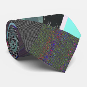 Failure to Load Dark Glitch Art Abstract Grid Tie
