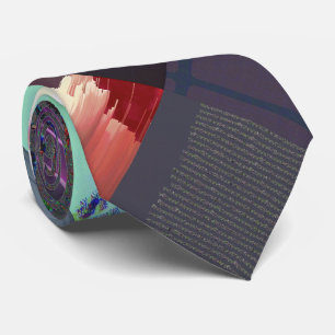 Failure to Load Dark Glitch Art Abstract Grid Tie