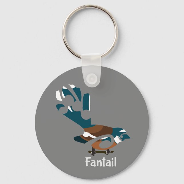 Faintail Piwakawaka Key Ring (Front)
