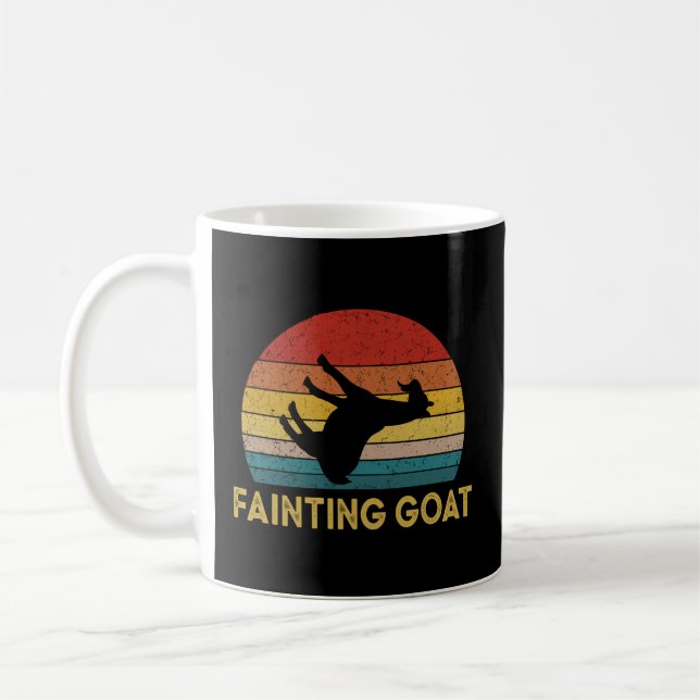 Fainting Goat Animal Coffee Mug (Left)
