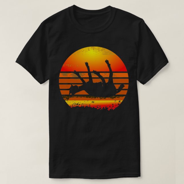 Fainting Goat Sunset Retro Vintage Design  T-Shirt (Design Front)