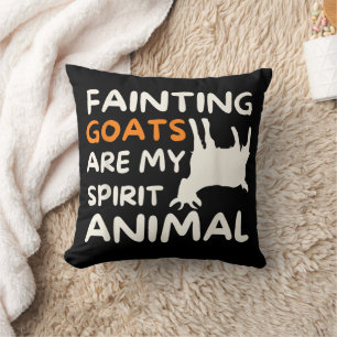 Fainting Goats Are My Spirit Animal Funny Goat Lov Cushion