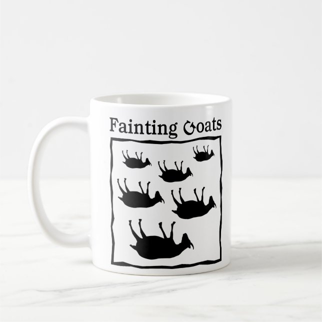 Fainting Goats Coffee Mug (Left)
