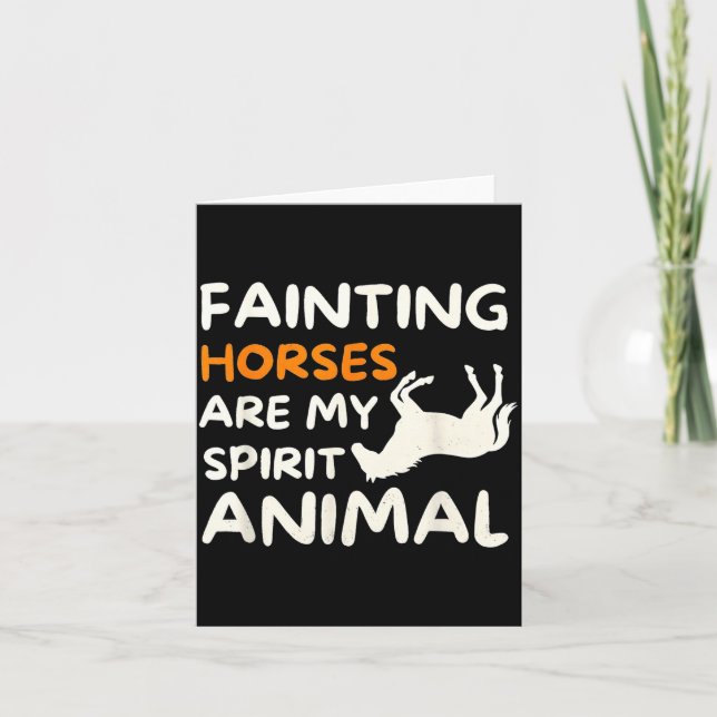 Fainting Horses Are My Srit Animal Funny Farm Hors Card (Front)