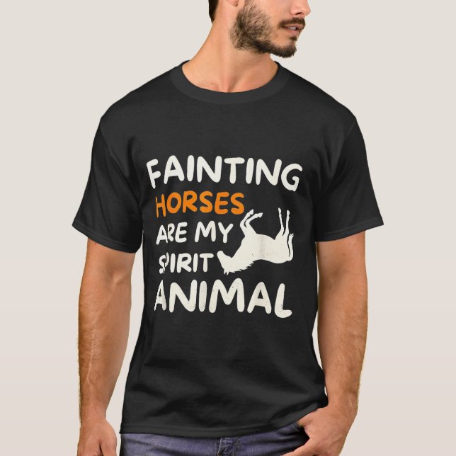 Fainting Horses Are My Srit Animal Funny Farm Hors T-Shirt (Front)