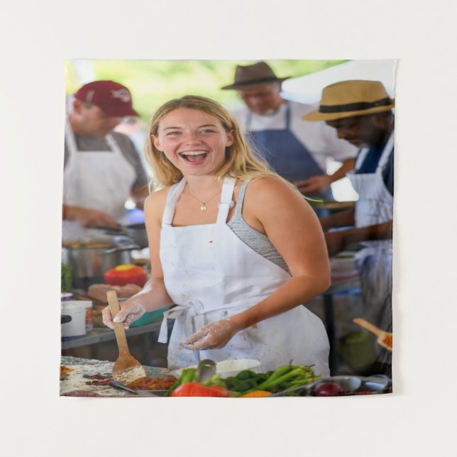 Fair Cook Off Photo Customize Tapestry (Front)