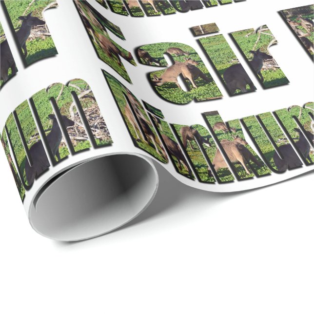 Fair Dinkum Aussie Slang Word With Kangaroos, Wrapping Paper (Roll Corner)