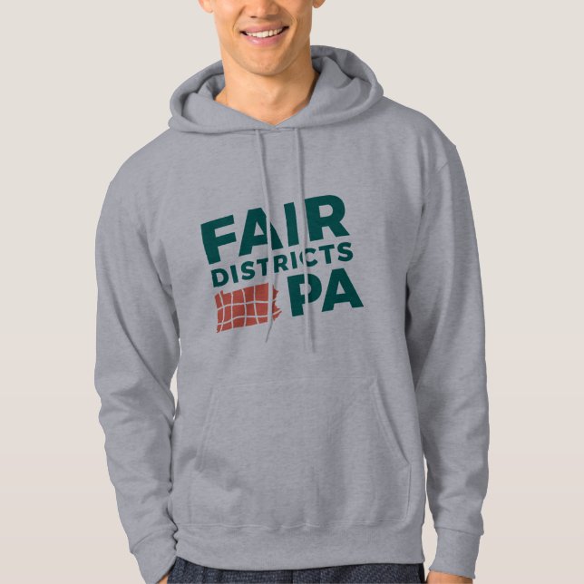 Fair Districts PA Classic Grey Hoodie (Front)