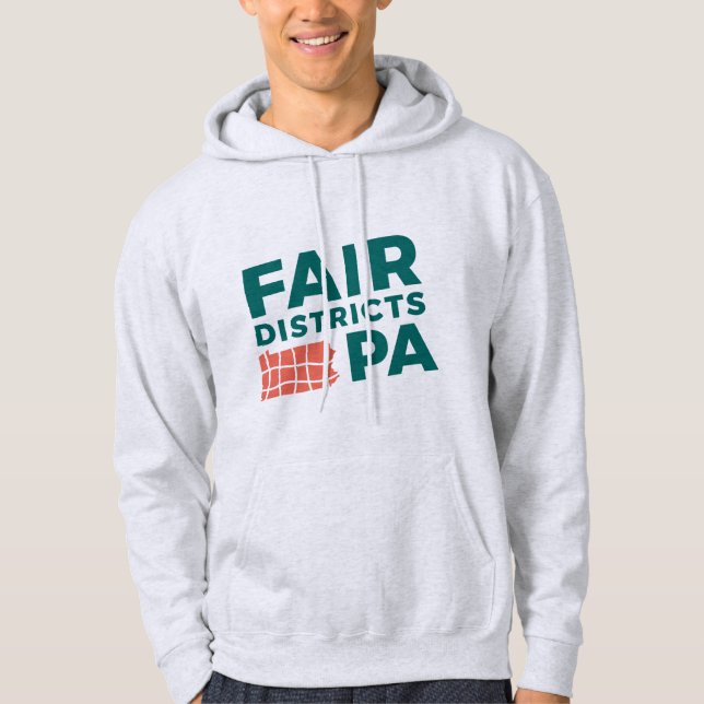 Fair Districts PA Classic Grey Hoodie (Front)