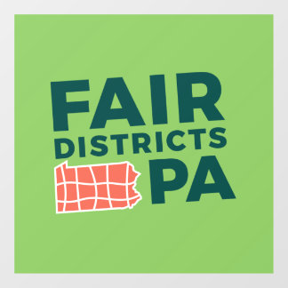 Fair Districts PA Lime Logo Window Cling