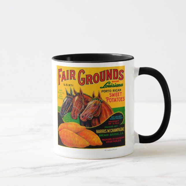 Fair Grounds Yam LabelBreaux Bridge, LA Mug (Right)