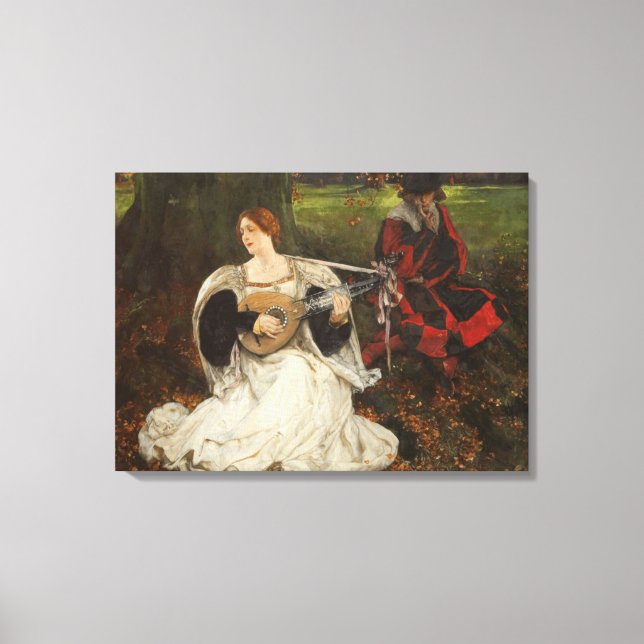 Fair is my Love (by Edwin Austin Abbey) Canvas Print (Front)