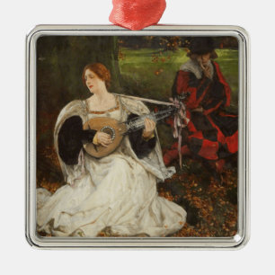 Fair is my Love (by Edwin Austin Abbey) Metal Tree Decoration