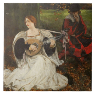 Fair is my Love (by Edwin Austin Abbey) Tile