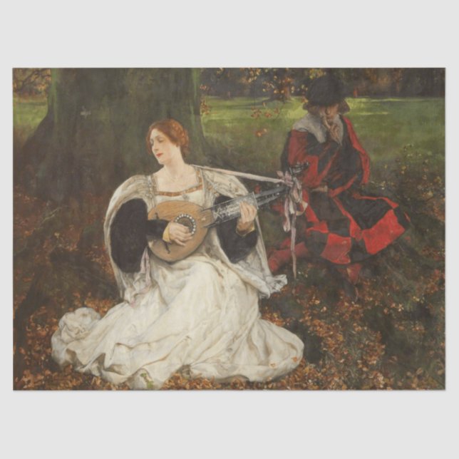 Fair is my Love (by Edwin Austin Abbey) Tissue Paper (Front)