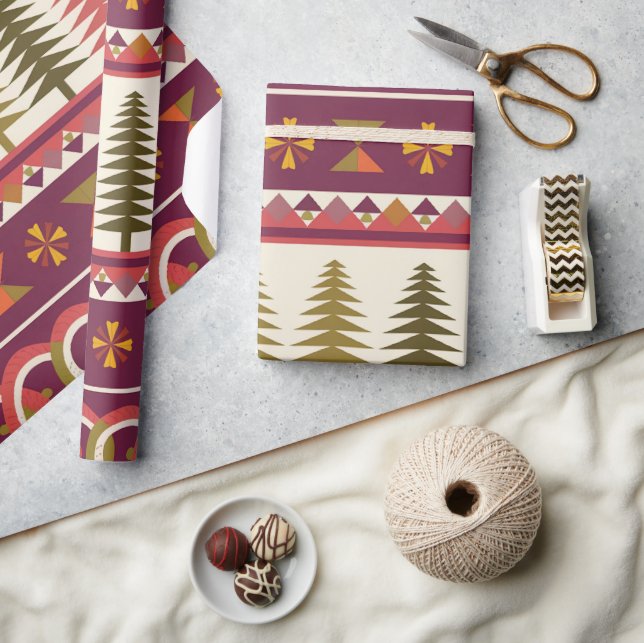 Fair isle Christmas 1 Wrapping Paper (Crafts)