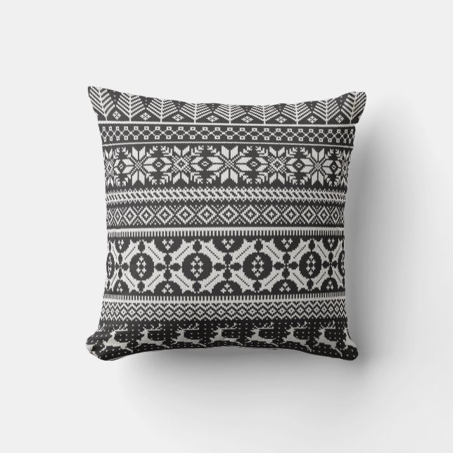 Fair Isle Knit Sweater Pillow (Front)