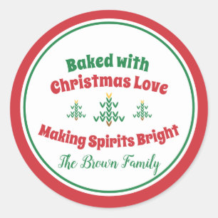 Fair Isle Knitted Ugly Sweater Christmas Tree Classic Round Sticker