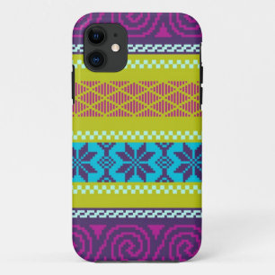 Fair Isle Stripe in Metro iPhone 11 Case