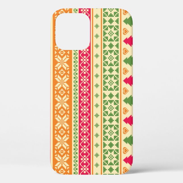 Fair Isle Style Christmas Seamless Case-Mate iPhone Case (Back)