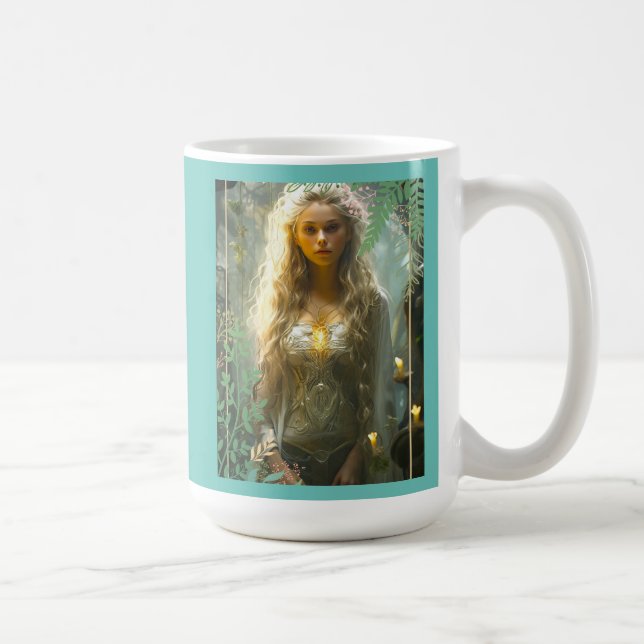 Fair Maiden in the Garden Coffee Mug (Right)