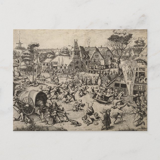 Fair of Saint Georges Day by Pieter Bruegel Postcard (Front)