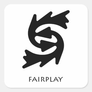 Fair Play (Bi Nka Bi ) Adinkra Symbol Sticker