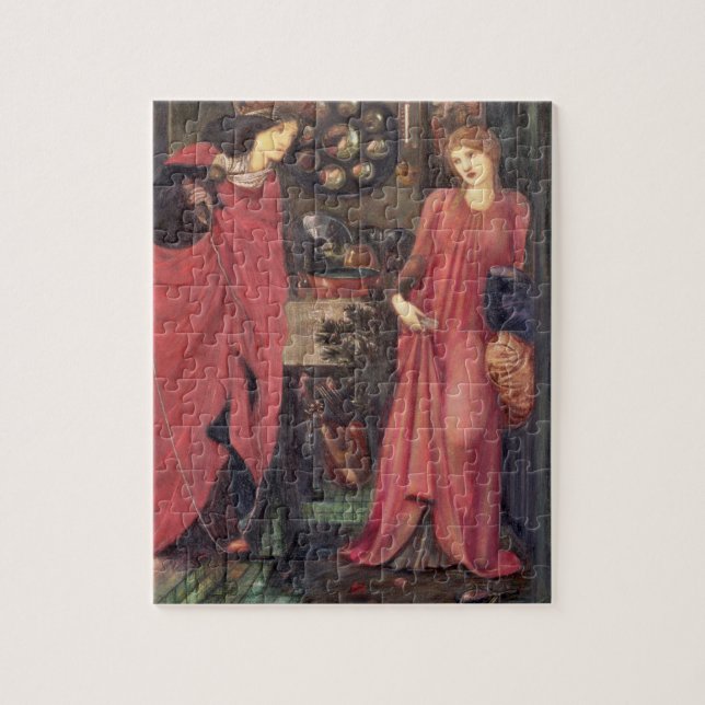 Fair Rosamund and Queen Eleanor (mixed media on pa Jigsaw Puzzle (Vertical)