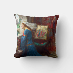 Fair Rosamund c. 1916 by John William Waterhouse Cushion