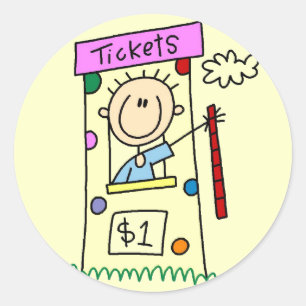 Fair Ticket Booth Tshirts and Gifts Classic Round Sticker