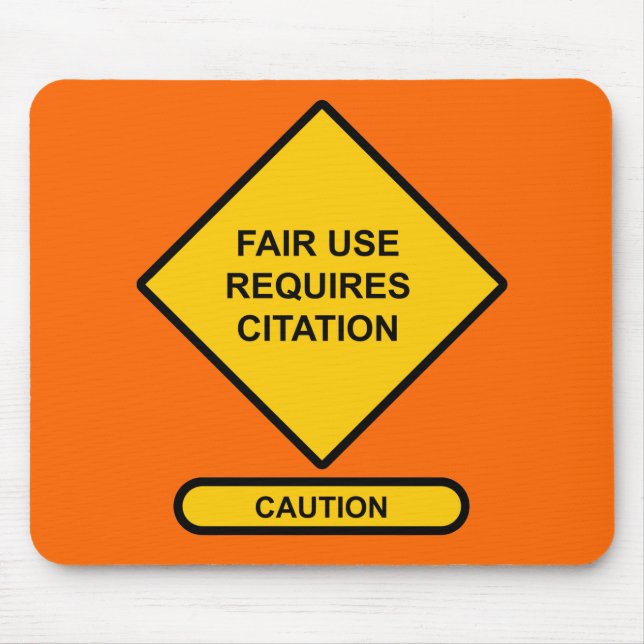 Fair Use Requires Citation Mouse Mat (Front)