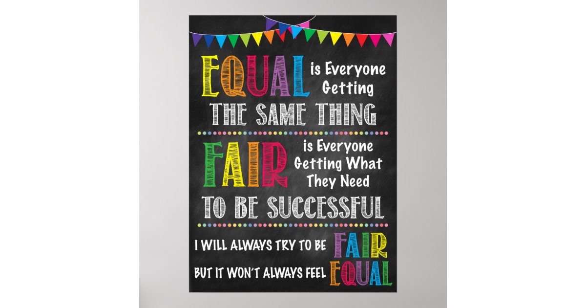 fair-vs-equal-classroom-poster-zazzle