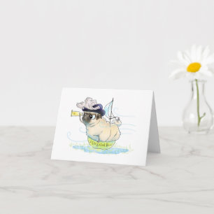 Fair Winds pug good luck card