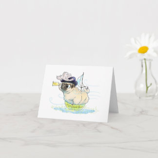 Fair Winds pug good luck card