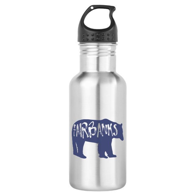 Fairbanks Alaska Bear 532 Ml Water Bottle (Front)