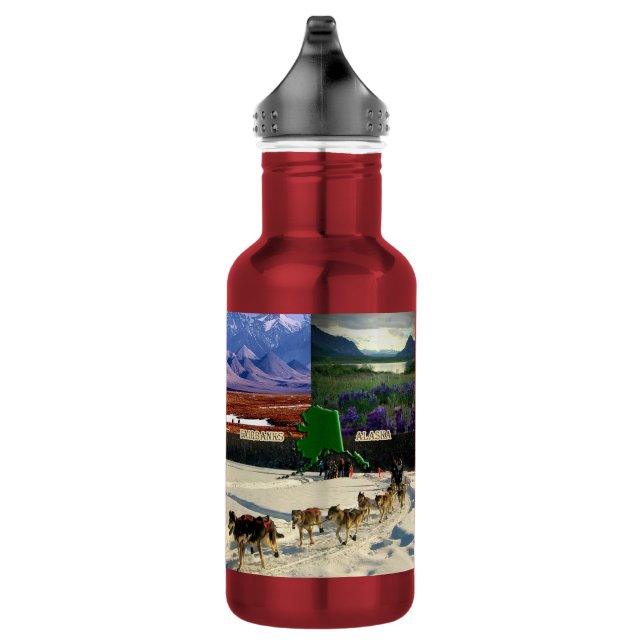 Fairbanks, Alaska Collage 532 Ml Water Bottle (Right)