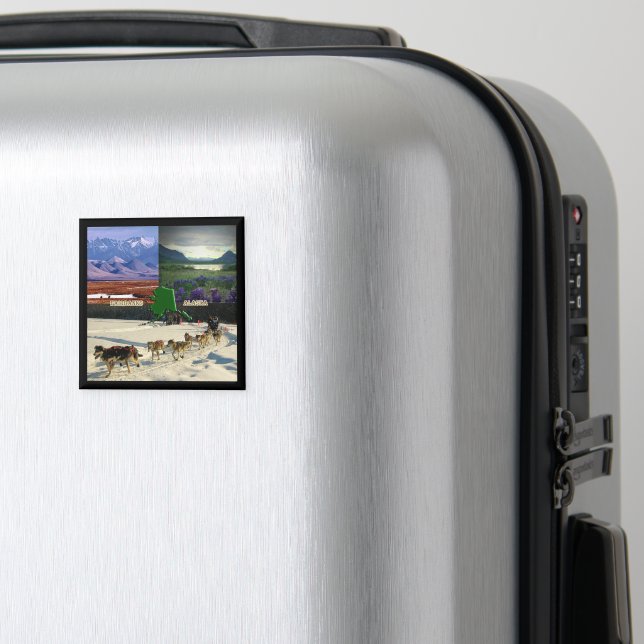 Fairbanks, Alaska Collage Magnet (In Situ (Luggage))