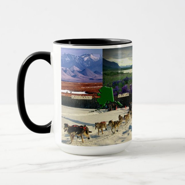Fairbanks, Alaska Collage Mug (Left)