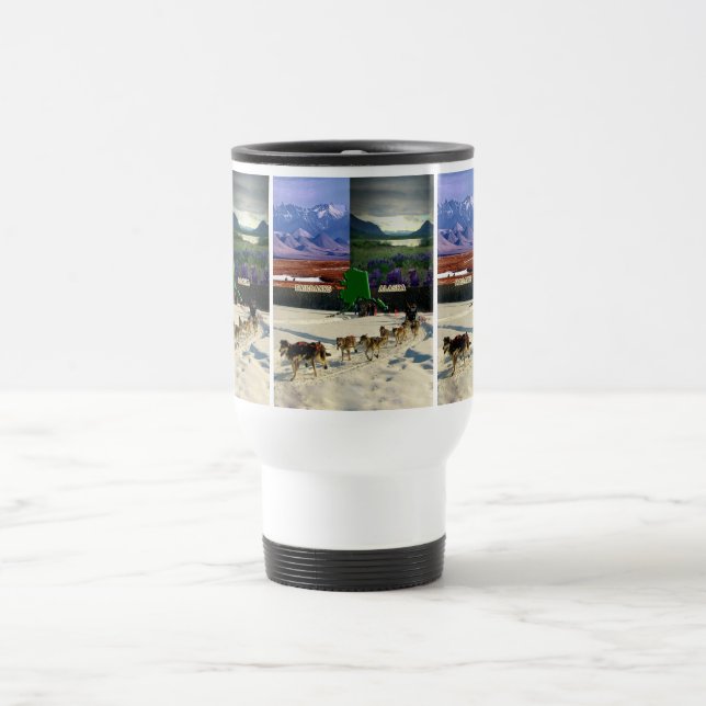 Fairbanks, Alaska Collage Travel Mug (Center)