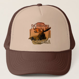 Fairbanks Alaska orange rustic moose hat