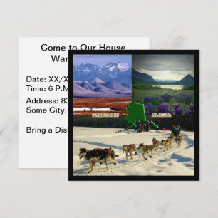 Fairbanks Alaska Photo Collage Housewarming Invitation