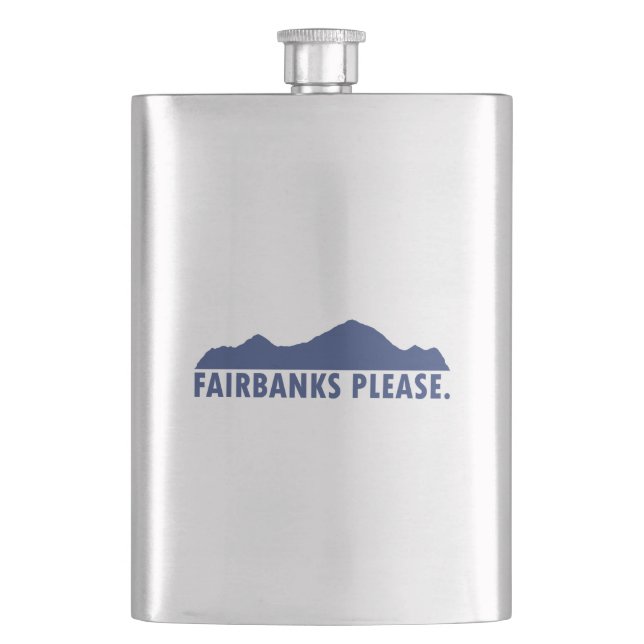 Fairbanks Alaska Please Hip Flask (Front)