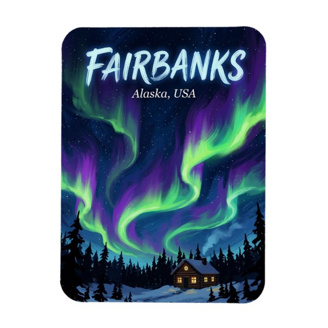 Fairbanks Alaska Postcard Magnet (Vertical)