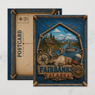 Fairbanks Alaska Postcard Vintage Travel