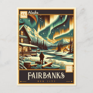 Fairbanks, Alaska Vintage Postcard