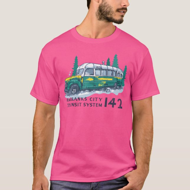 Fairbanks City Transit System 142 Magic Bus Dark T T-Shirt (Front)