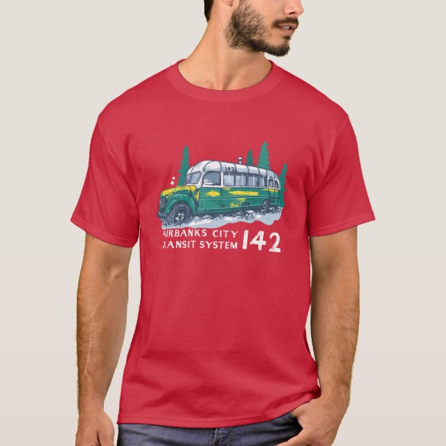 Fairbanks City Transit System 142 Magic Bus Light  T-Shirt (Front)