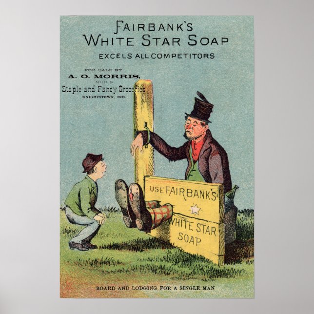 Fairbank's White Star Soap Ad w Seller Poster (Front)