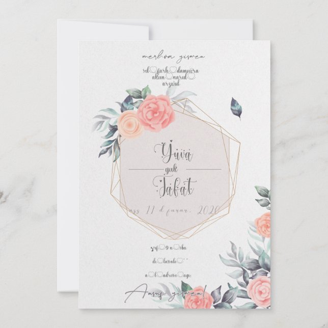 faire part mariage en kabyle! invitation (Back)