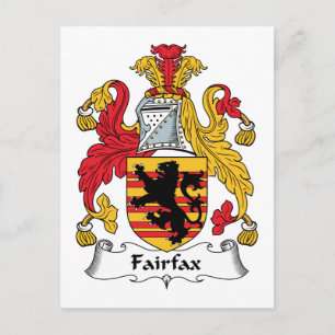 Fairfax Family Crest Postcard